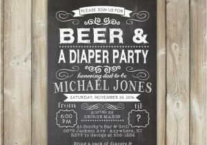 Diaper Party Invitations for Men Beer and Diaper Party Invitation Diaper Party Invite for Men