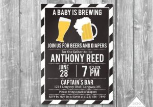 Diaper Party Invitations for Men Diaper and Beer Party Invitation Beer and Diaper Shower