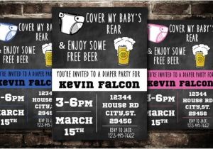 Diaper Party Invitations Walmart Diaper and Beer Party Printable Invitation