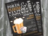 Diaper Poker Party Invitations Diapers for Dad Poker Pilsners Pampers Party Man Shower