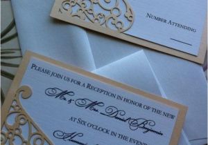 Die Cut Wedding Invites Lasercut Wedding Invitation Sleeve Pocket Elegant Swirl