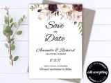 Difference Between Save the Date and Wedding Invitation Floral Save the Date Wedding Template Floral Wedding Save