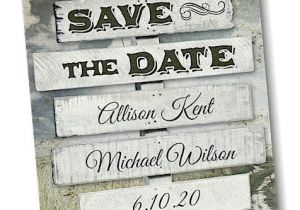 Difference Between Save the Date and Wedding Invitation Rustic Sign Post Save the Date Card