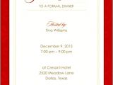 Dinner Party Invitation Template Word 9 formal Dinner Party Invitation Wording
