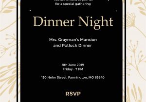 Dinner Party Invitation Templates Free Download Free Dinner Invitation Template In Ms Word Publisher