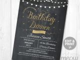 Dinner Party Invitations Free Birthday Dinner Party Invite Instant Download Any Age 30th