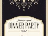 Dinner Party Invitations Free Classy Chandelier Free Printable Dinner Party Invitation