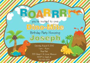Dinosaur 1st Birthday Party Invitations 17 Dinosaur Birthday Invitations How to Sample Templates