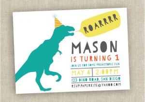 Dinosaur 1st Birthday Party Invitations 30 First Birthday Invitation Templates Free Sample