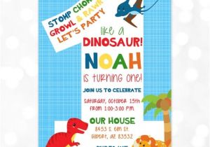 Dinosaur 1st Birthday Party Invitations Dinosaur Birthday Invitation Dino Party 1st Birthday T Rex