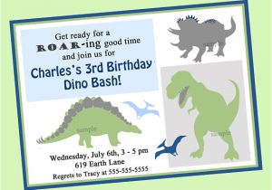 Dinosaur Birthday Invitation Template Dinosaur Birthday Invitation Printable or Printed with Free