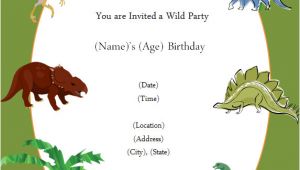 Dinosaur Party Invitation Template Free Free Printable Invite Dinosaur Party In 2019 Dinosaur