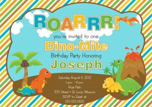 Dinosaur Party Invitation Template Free Invitations for Every Occassion