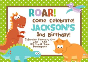Dinosaur themed Party Invitations Cretaceous Dinosaur Birthday Party Invitations Bagvania