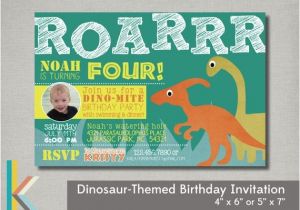 Dinosaur themed Party Invitations Items Similar to Dinosaur themed Birthday Party Photo