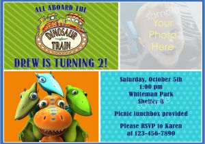 Dinosaur Train Birthday Invitations Free Dinosaur Train Birthday Party Photo Invitation by