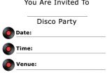 Disco Party Invites Printable Invitations Free Disco Party Invitations Disco Invites