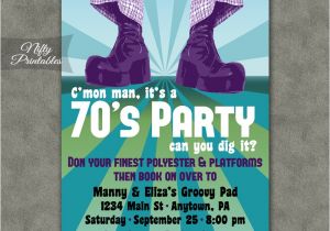 Disco theme Party Invitations 70s Party Invitations Nifty Printables