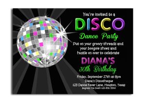 Disco theme Party Invitations Free Disco Party Invitations Disco Party Invitations with some