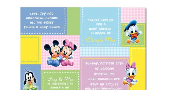 Disney Baby Shower Invites Disney Baby Shower Invitations Templates