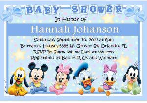 Disney Baby Shower Invites Disney World Baby Shower Invitations