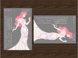 Disney Belle Bridal Shower Invitations 4×6 Disney Princesses Silhouette Bridal Shower by Nhelydesigns
