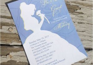 Disney Belle Bridal Shower Invitations Disney Beauty and the Beast Belle Bridal Shower Invitation