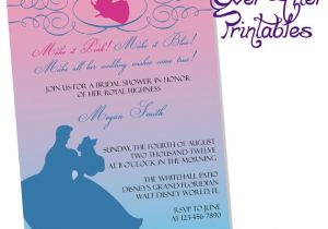 Disney Bridal Shower Invitation Wording Sleeping Beauty Inspired Disney Bridal Shower or Birthday