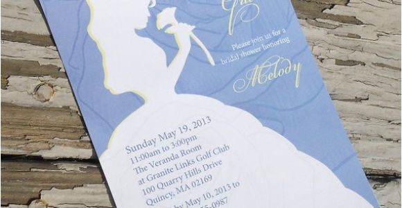 Disney Bridal Shower Invitations Disney Beauty and the Beast Belle Bridal Shower Invitation