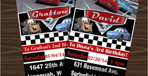 Disney Cars Birthday Invitations Tickets Disney S Cars Ticket Invitations with or without by