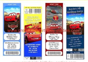 Disney Cars Birthday Invitations Tickets Free Printable Disney Cars Birthday Party Ticket