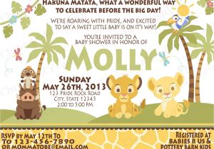 Disney Lion King Baby Shower Invitations Baby Lion King Baby Shower Invitations