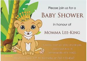 Disney Lion King Baby Shower Invitations Baby Shower Invitation Awesome Disney Lion King Baby