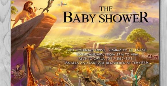 Disney Lion King Baby Shower Invitations Lion King Baby Shower Invitation Jungle by Printadorable