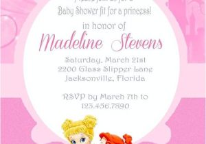 Disney Princess Baby Shower Invites Custom Baby Shower Invitations Princess Belle Baby Shower