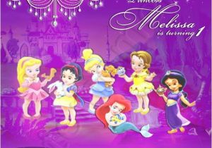 Disney Princess Baby Shower Invites Disney Baby Princess Personalized Digital Invitation