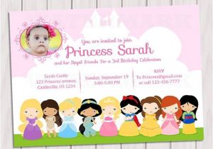 Disney Princess Baby Shower Invites Princess Birthday Party Invitation Princesses