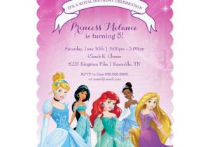 Disney Princess Birthday Invitation Template Disney Princess Birthday Invitation Zazzle Com
