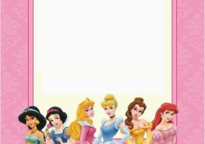 Disney Princess Birthday Invitation Template Free Printable Disney Princess Ticket Invitation