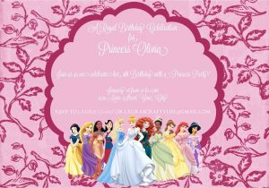 Disney Princess Birthday Invitation Templates Free Disney Party Invitations Template