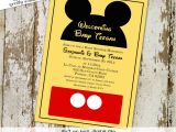 Disney themed Baby Shower Invites Disney Baby Shower Invitation Mickey Mouse Birthday