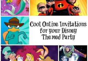 Disney themed Party Invitations Birthday Invitations with Disney Movie Characters