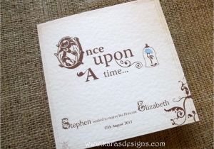 Disney themed Wedding Invitations Folded Wedding Invites once Upon A Time Fairytale themed
