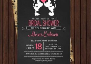 Disney Up Bridal Shower Invitations Retro Bridal Shower Invitations Minnie and Mickey Black
