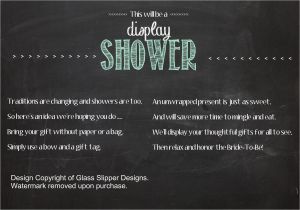Display Bridal Shower Invitation Wording Printable Display Shower Insert for Bridal Shower
