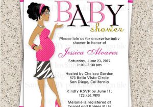 Diva Baby Shower Invitations Chic Diva Modern Mom Sassy Zebra Print Boy or by