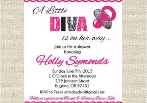 Diva Baby Shower Invitations Little Diva Baby Shower Invitation by Gigglesandgracedesig
