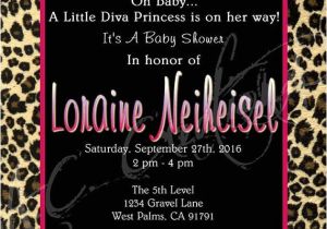 Diva Baby Shower Invitations Little Diva Baby Shower Invitation You Print by