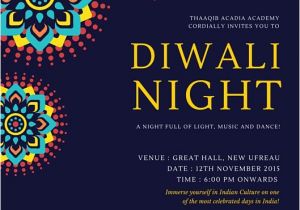 Diwali Party Invite Template Diwali Night Invitation Card Templates by Canva