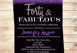 Diy 40th Birthday Invitations forty and Fabulous Printable Party Invitations 40th